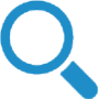 blue magnifying glass