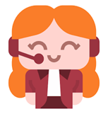 A cartoon of a female moderator 