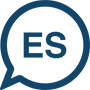 Speech bubble with ES